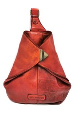 HillBurry Leather backpacks Leather shoppers - HillBurry Crossbody-Sling bag Washed Leather red