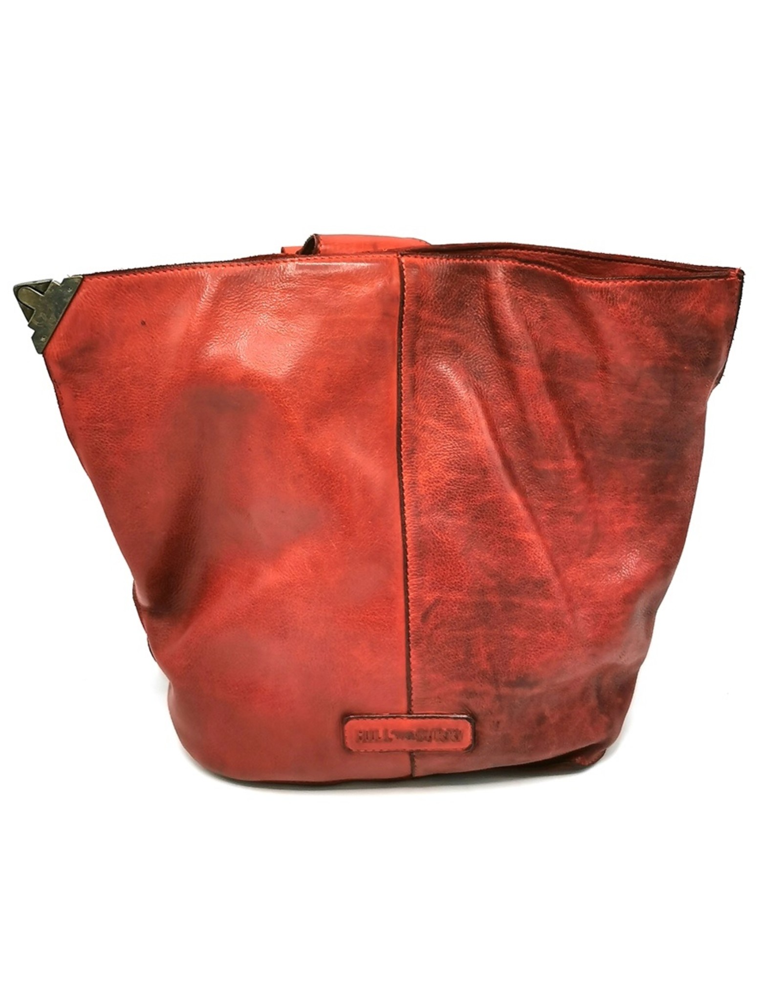 HillBurry Leren rugzakken Leren shoppers - HillBurry Crossbody-Sling bag Gewassen Leer rood