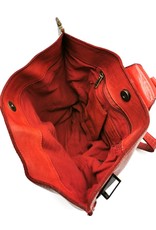 HillBurry Leather backpacks Leather shoppers - HillBurry Crossbody-Sling bag Washed Leather red