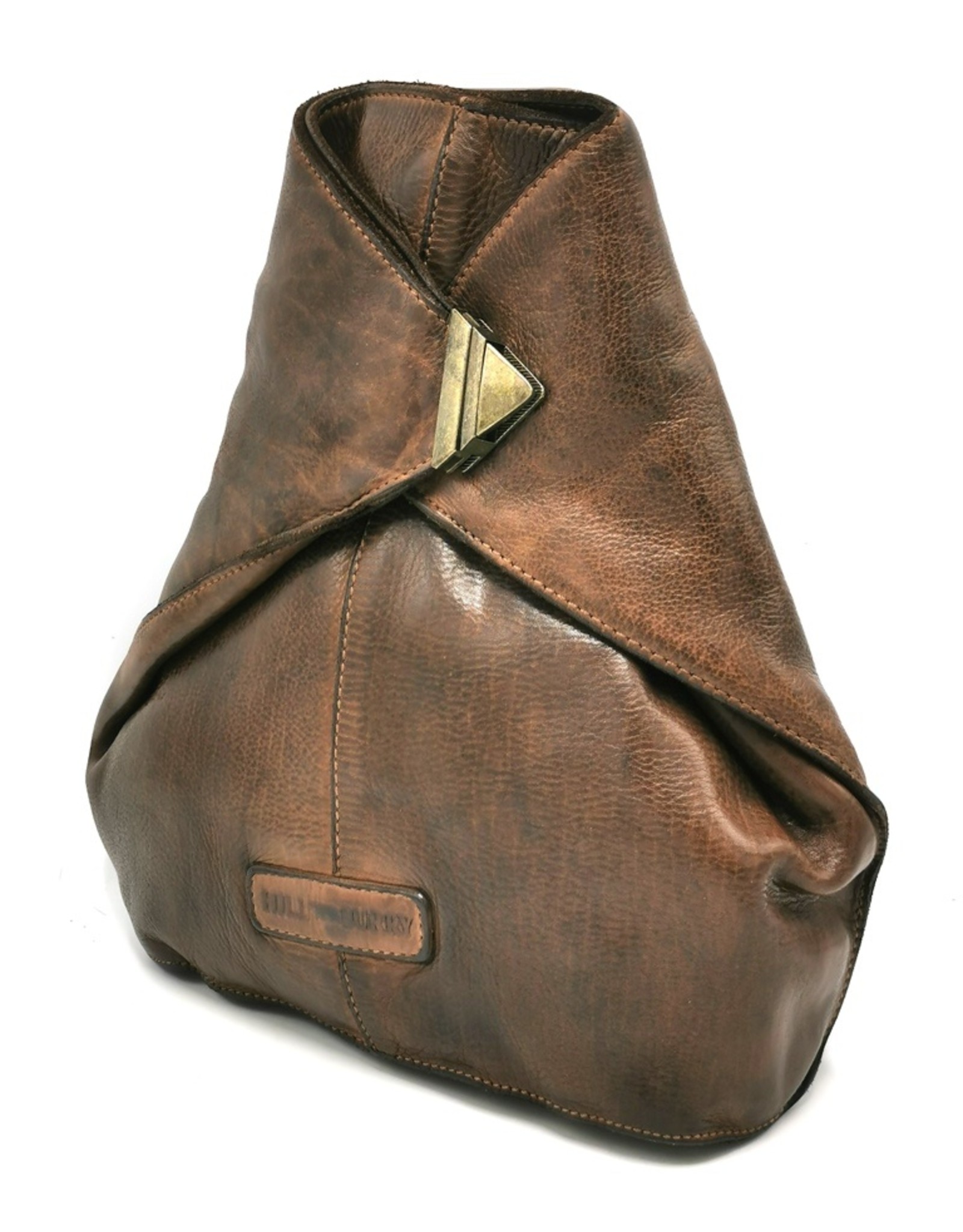 HillBurry Leather backpacks Leather shoppers - HillBurry Crossbody-Sling bag Washed Leather brown