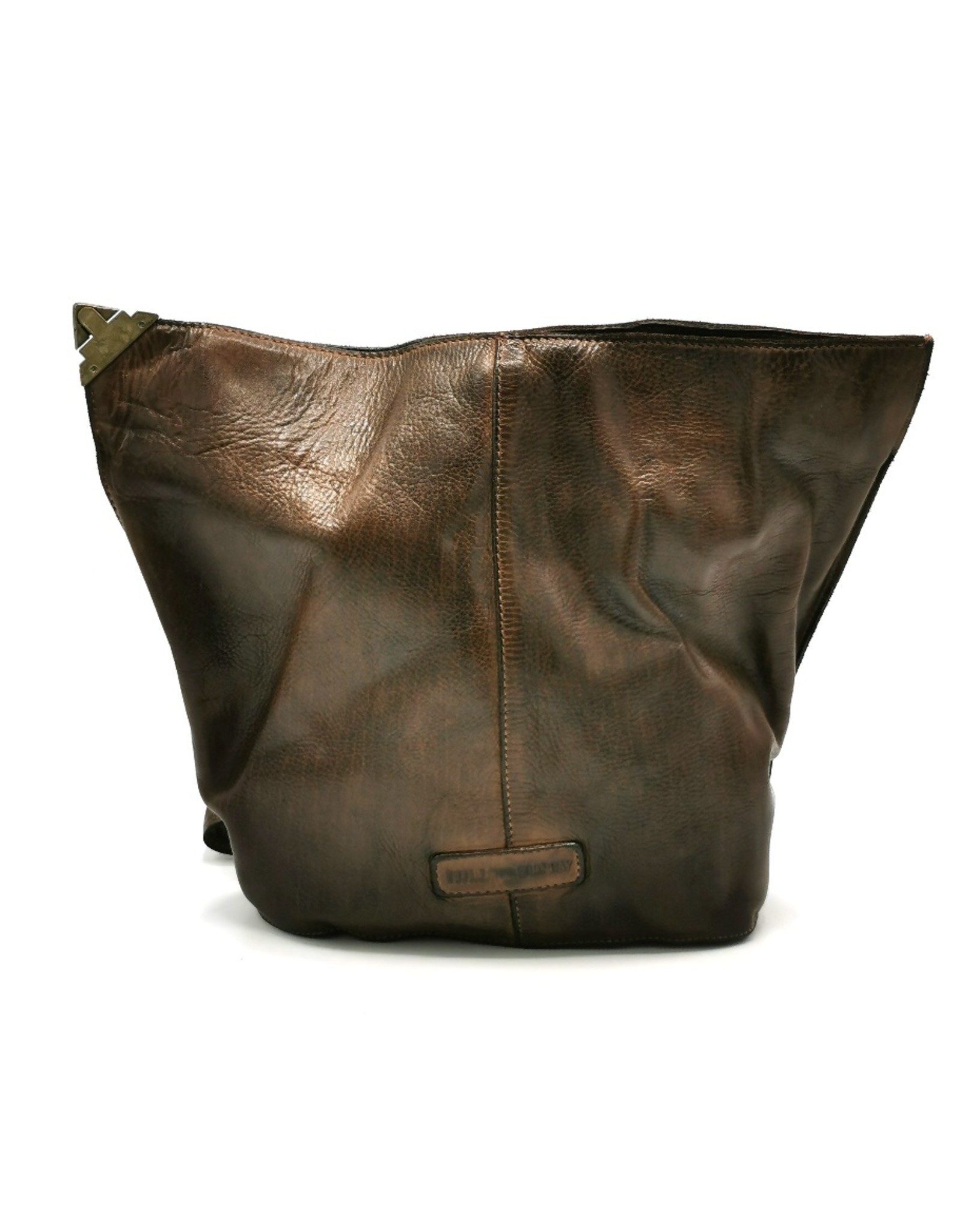 HillBurry Leather backpacks Leather shoppers - HillBurry Crossbody-Sling bag Washed Leather brown
