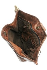 HillBurry Leather backpacks Leather shoppers - HillBurry Crossbody-Sling bag Washed Leather brown