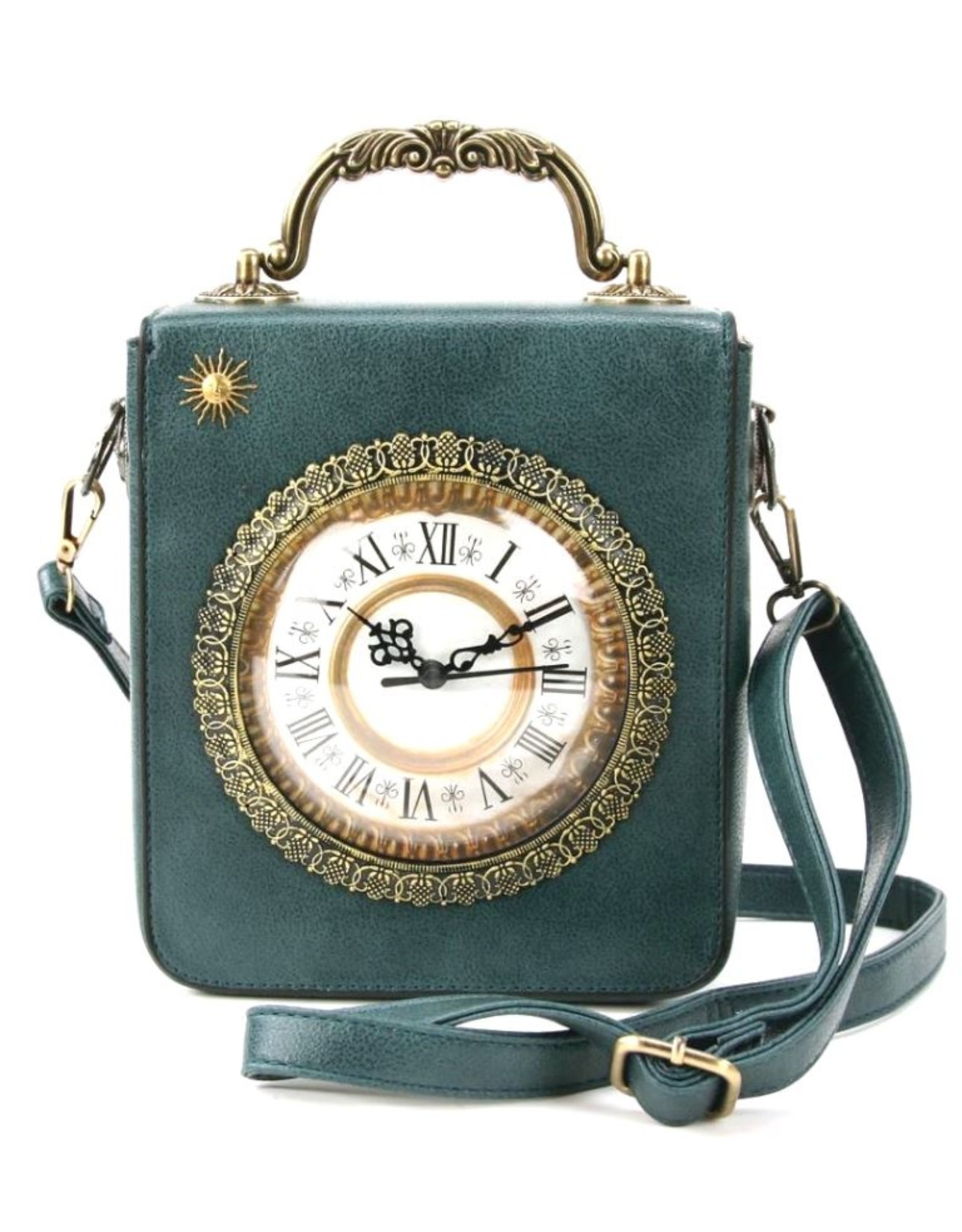 Magic Bags Retro tassen Vintage tassen - Retro Handtas met Echt Werkende Klok en Borduurwerk