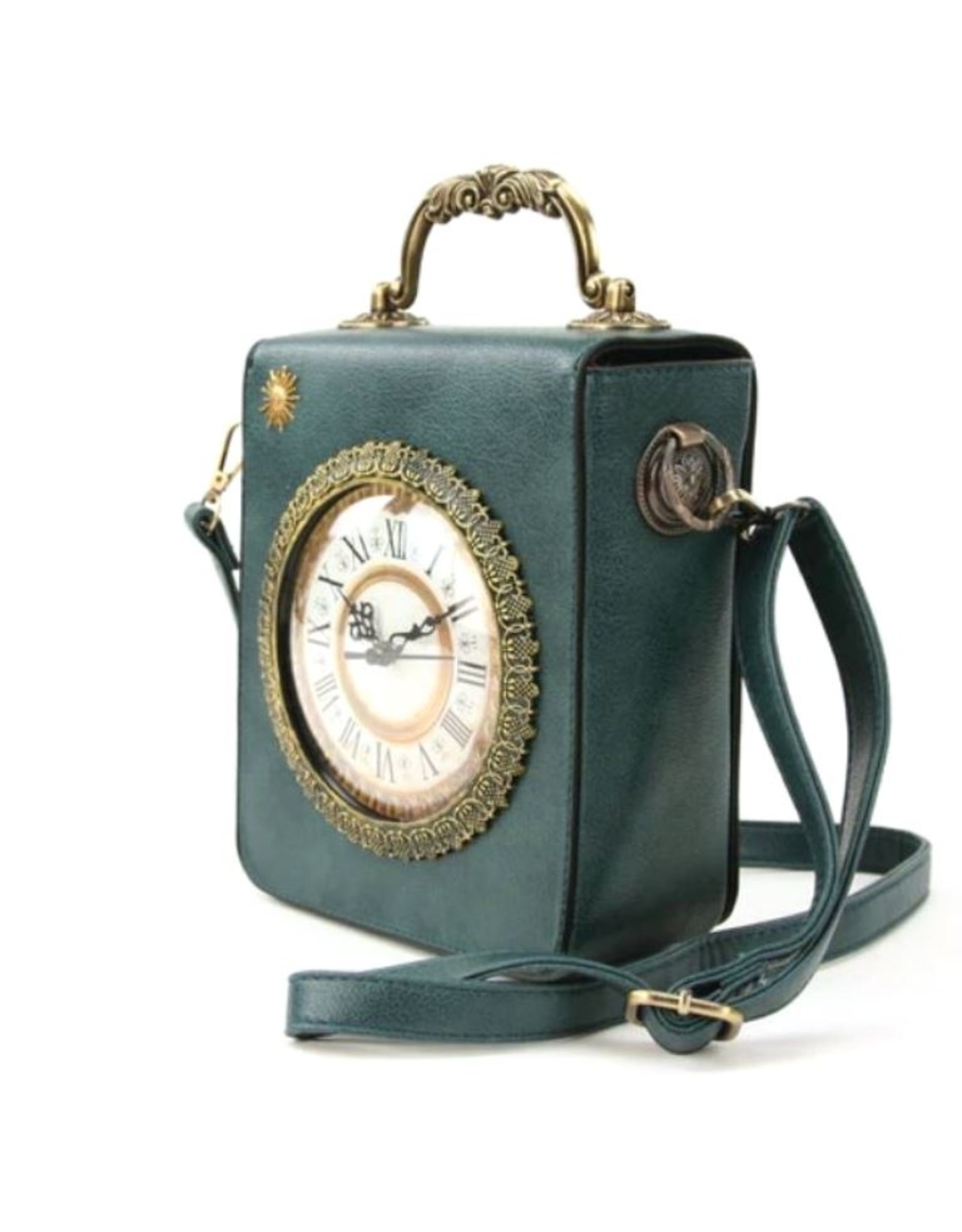 Magic Bags Retro tassen Vintage tassen - Retro Handtas met Echt Werkende Klok en Borduurwerk