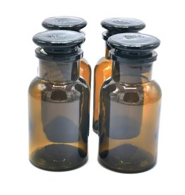 Trukado Apothekersfles Bruin glas 125ml Set van 4