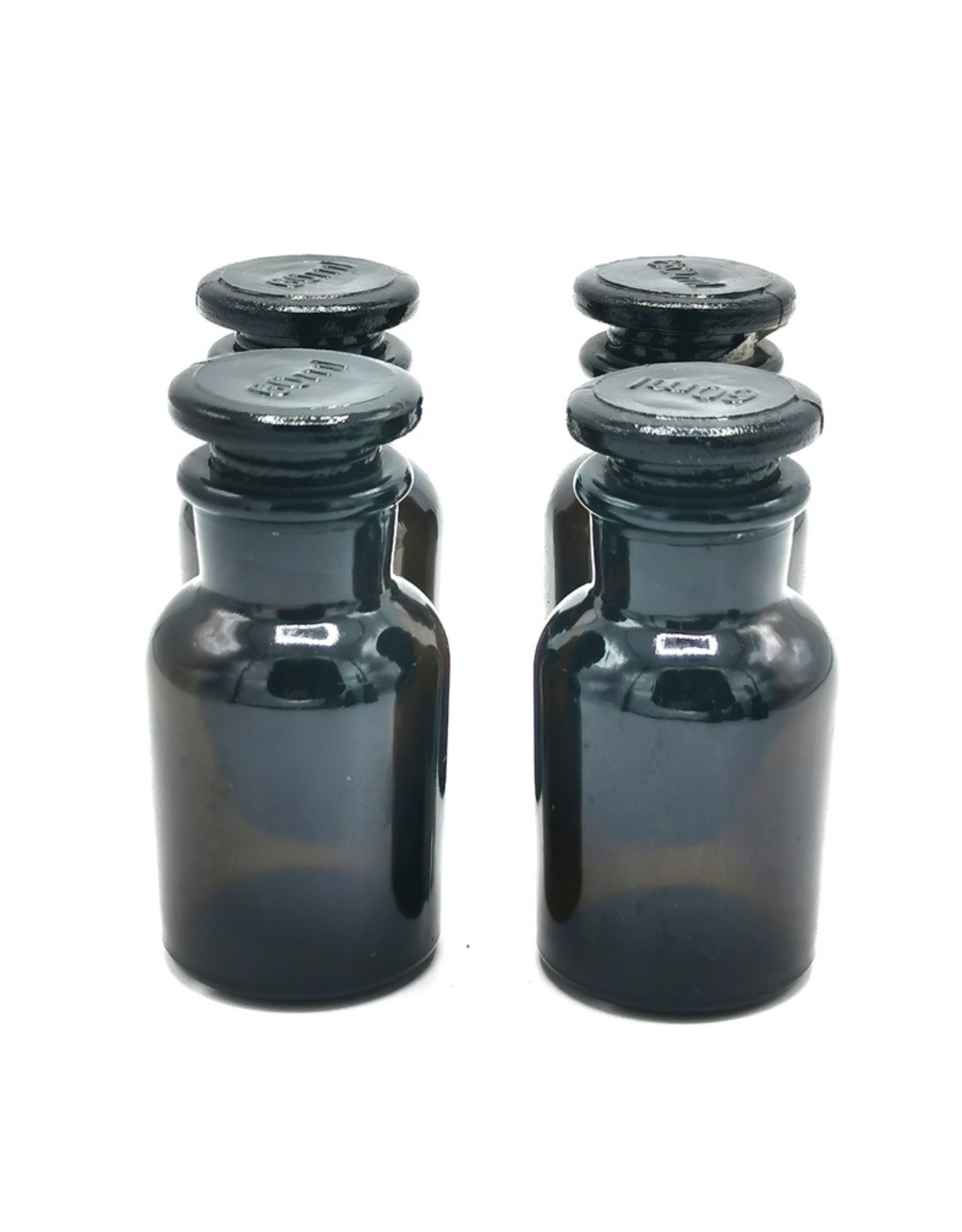 Trukado Miscellaneous - Apothecary bottle  Dark Brown glass 60ml Set of 4