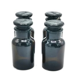 Trukado Apothecary bottle  Dark Brown glass 60ml Set of 4