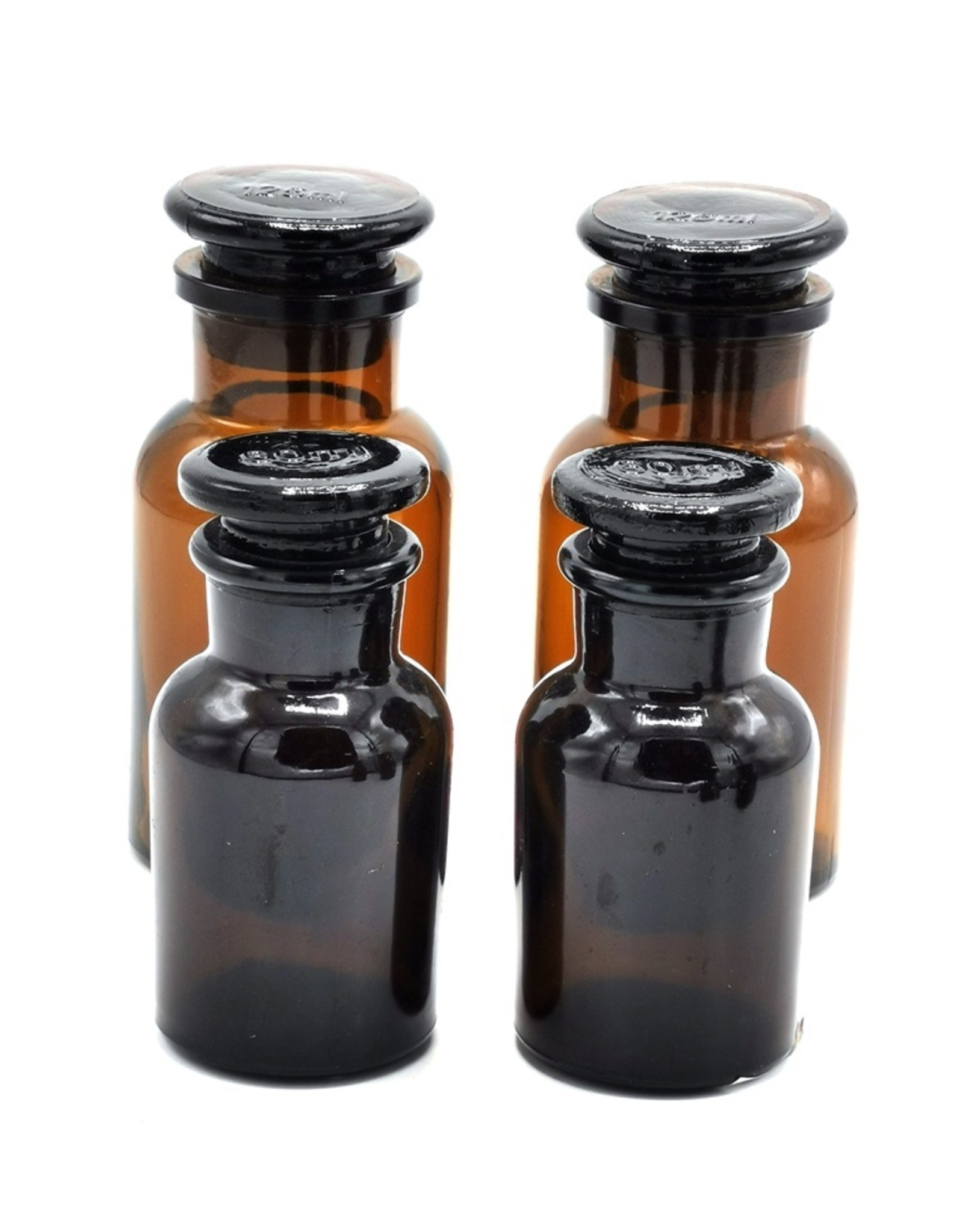 Trukado Miscellaneous - Apothecary bottle Brown glass 60ml - 125ml Set of 4