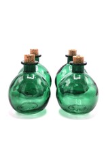 Trukado Miscellaneous - Ball Bottle Green Glass Set of 4