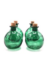 Trukado Miscellaneous - Ball Bottle Green Glass Set of 4