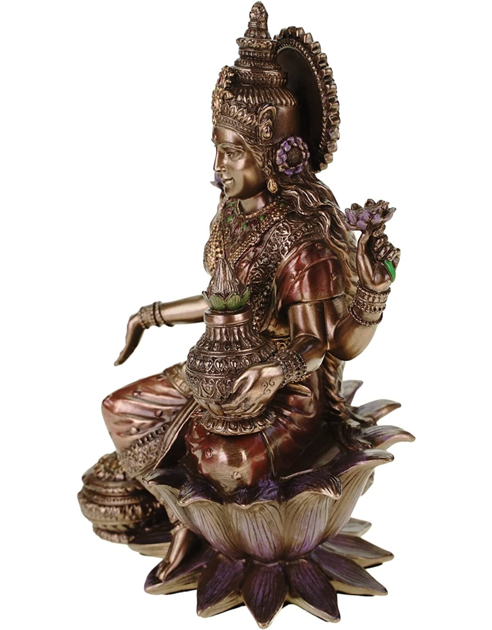 Veronese Design Giftware Figurines Collectables - Lakshmi Hindu Goddess Veronese Design