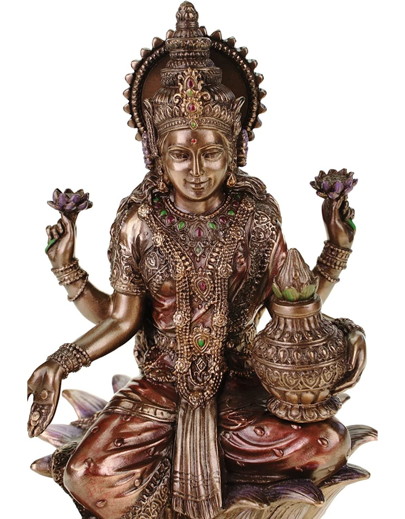 Veronese Design Giftware Figurines Collectables - Lakshmi Hindu Goddess Veronese Design