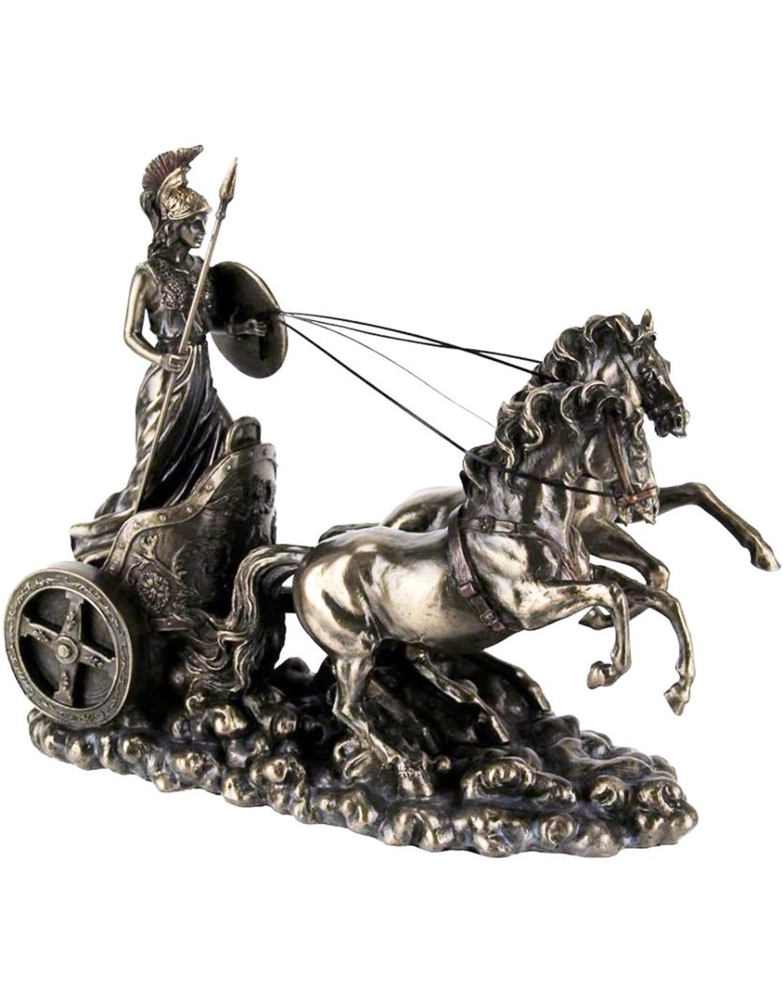 Veronese Design Giftware Beelden Collectables  - Athene Rijdt Strijdwagen beeld Veronese Design