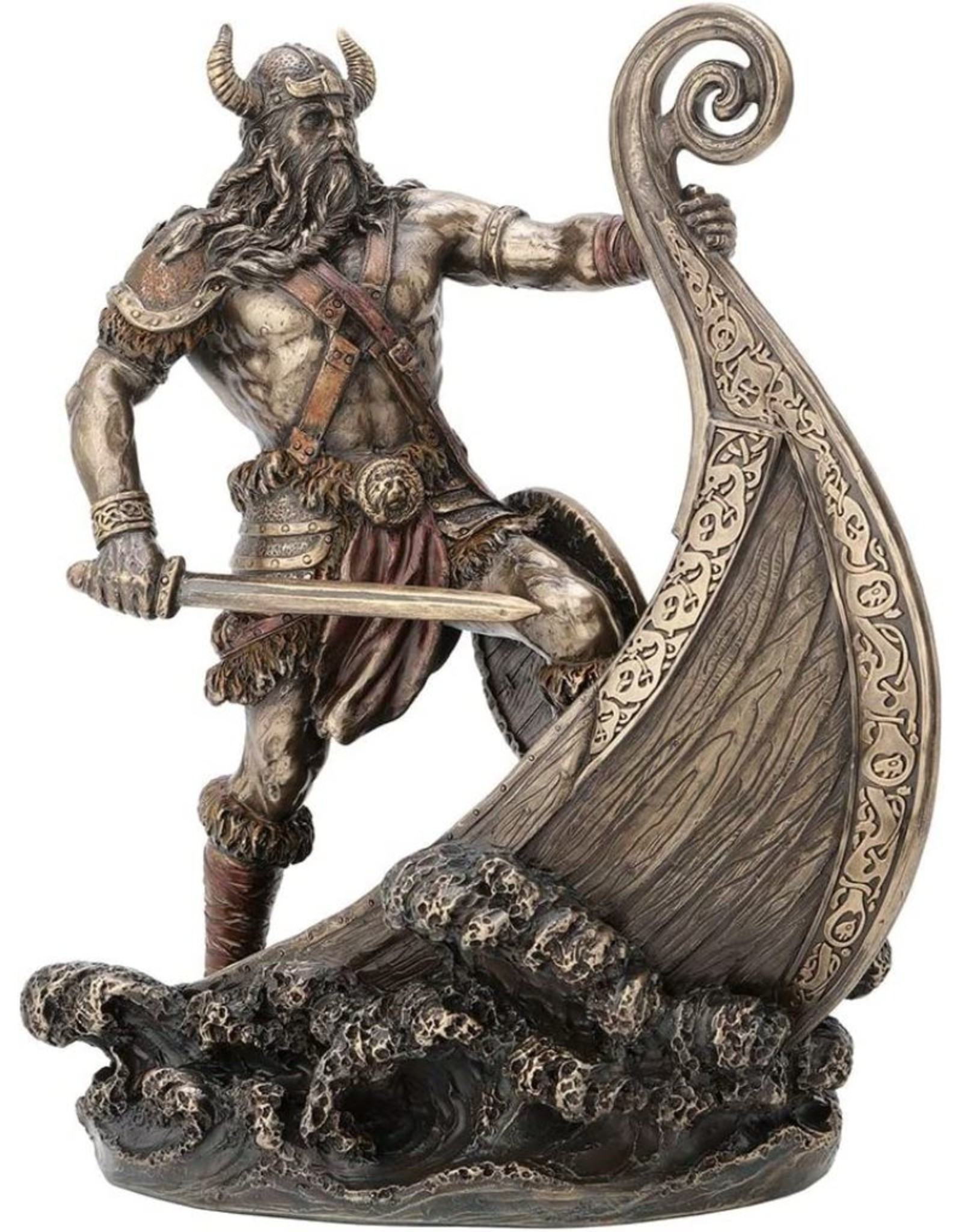 Veronese Design Giftware & Lifestyle - Viking Standing on the Prow of Viking Sloop - Veronese Design