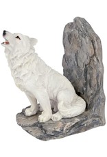 VG Giftware & Lifestyle - Witte Wolven Boekensteunen