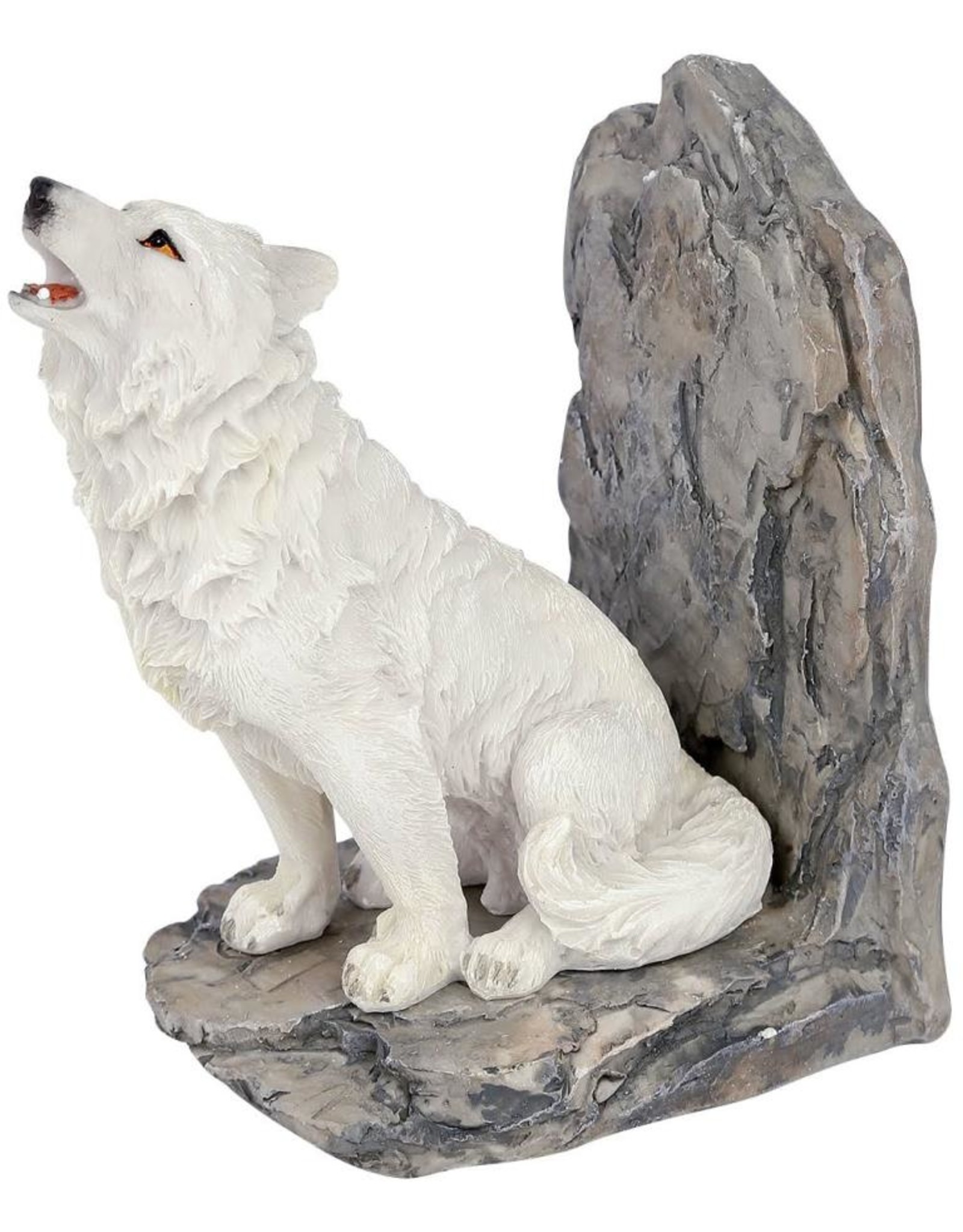 VG Giftware & Lifestyle - White Wolves Bookends