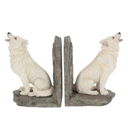 VG White Wolves Bookends