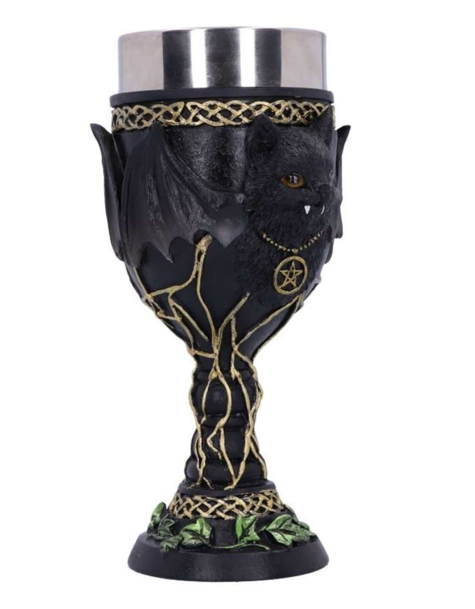 Alator Giftware & Lifestyle - Feline Fang Black Cat Goblet 17.3cm