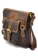 Hunters Leather Shoulder bags  Leather crossbody bags - Hunters crossbody bag with "M" cover brown