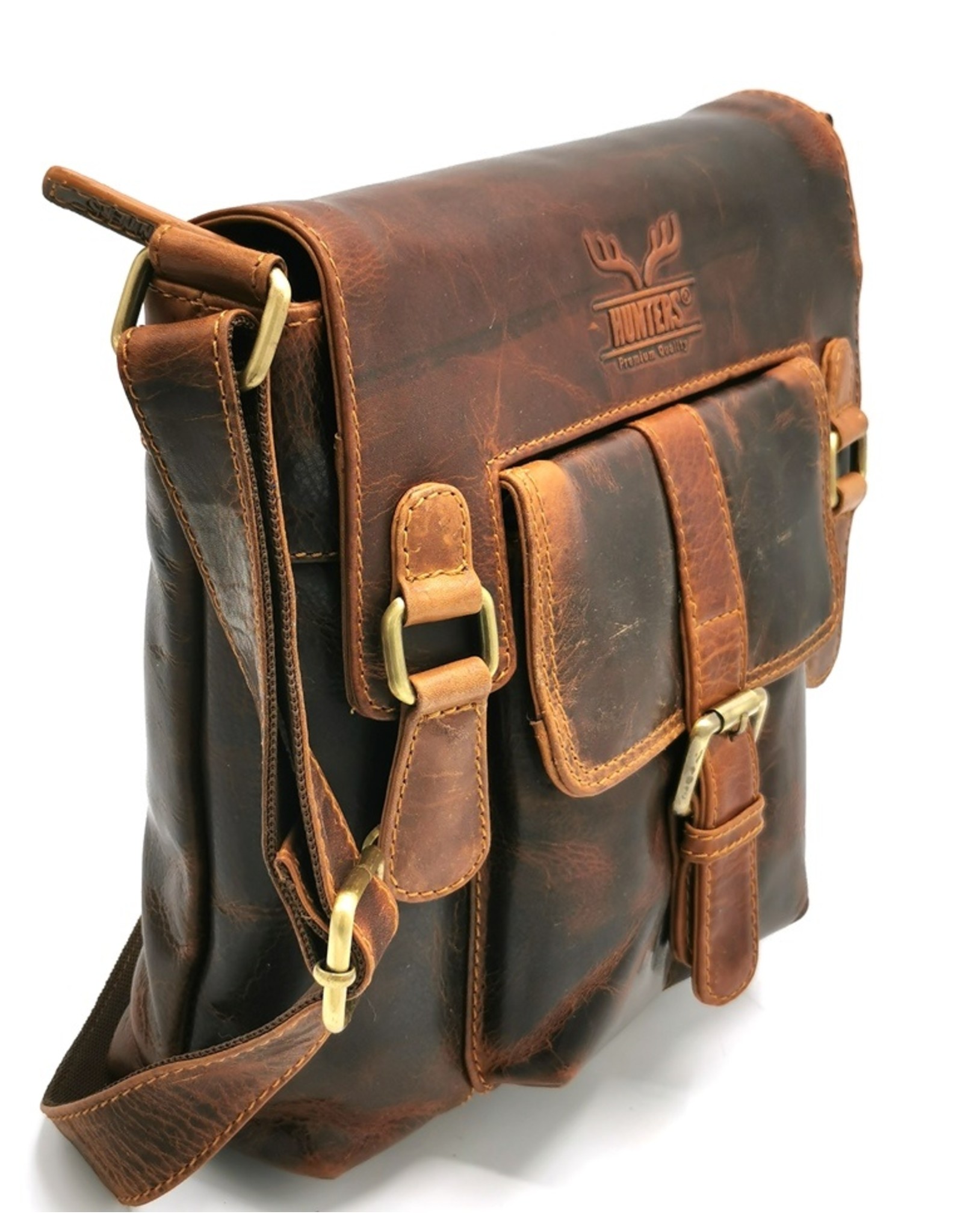 Hunters Leather bags - Hunters Crossbody bag with 'M' cover Vintage