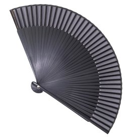 Banned Victorian Fan with Bamboo Frame black