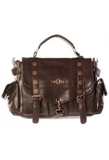 Banned Gothic Bags Steampunk Bags - Banned Steampunk Coper  Handbag Brown