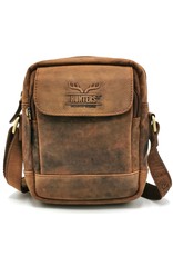 Hunters Leren tassen - Hunters Schoudertas-crossbody klein  bruin