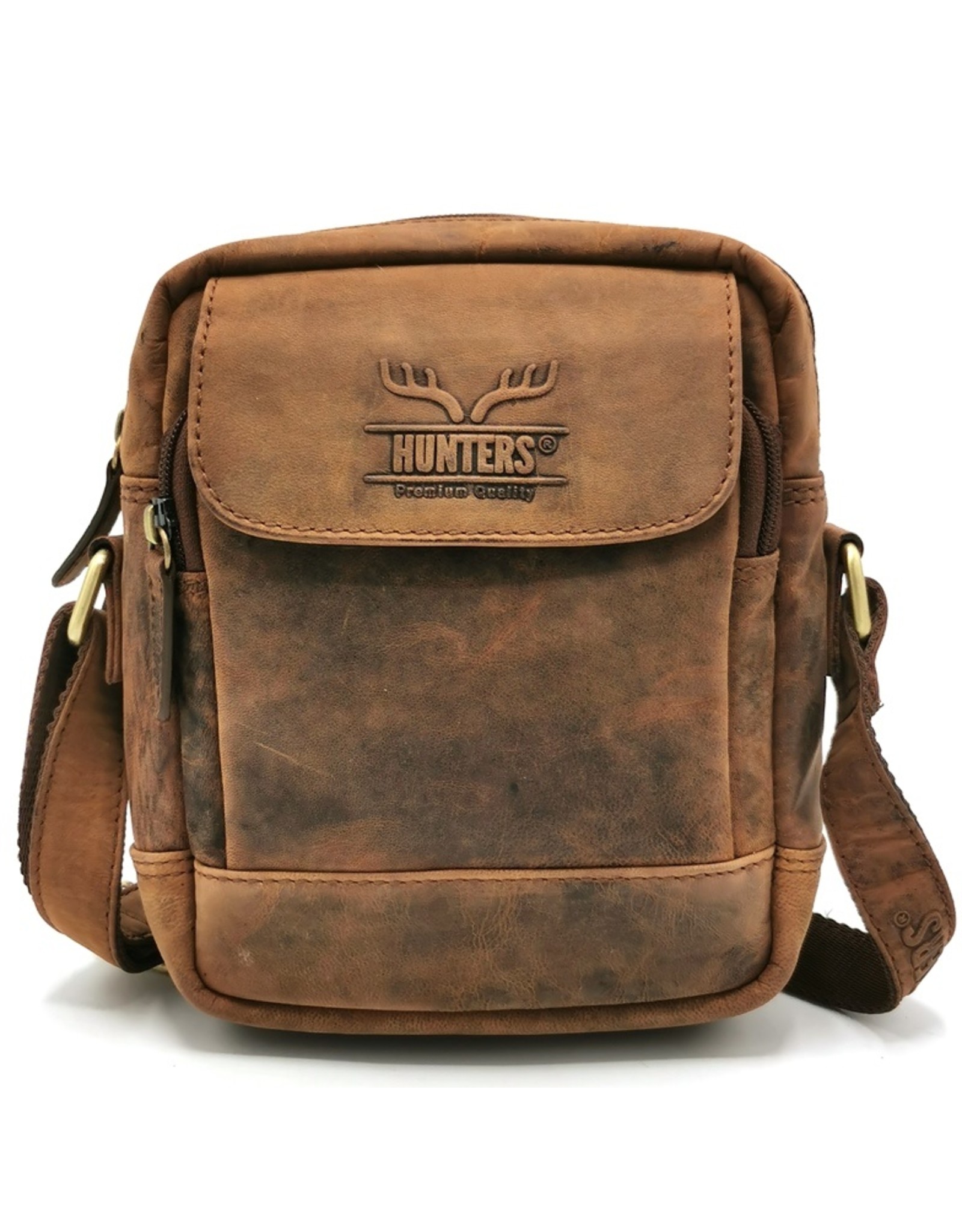 Hunters Leather bags - Hunters shoulder bag crossbody small brown