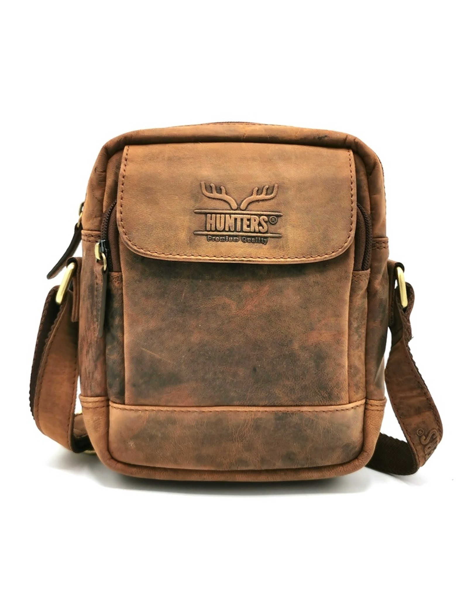 Hunters Leather bags - Hunters shoulder bag crossbody small brown