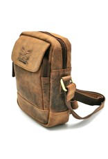 Hunters Leren tassen - Hunters Schoudertas-crossbody klein  bruin