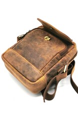 Hunters Leren tassen - Hunters Schoudertas-crossbody klein  bruin