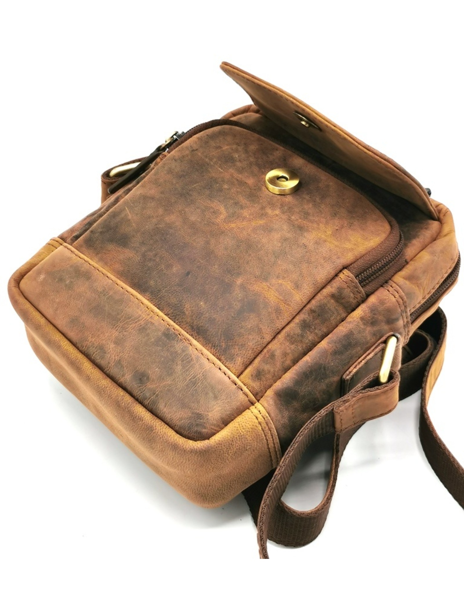 Hunters Leather bags - Hunters shoulder bag crossbody small brown