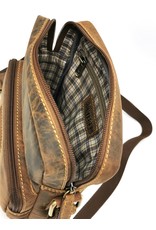 Hunters Leren schoudertassen Leren crossbody tassen - Hunters crossbody Buffelleer rechthoek medium