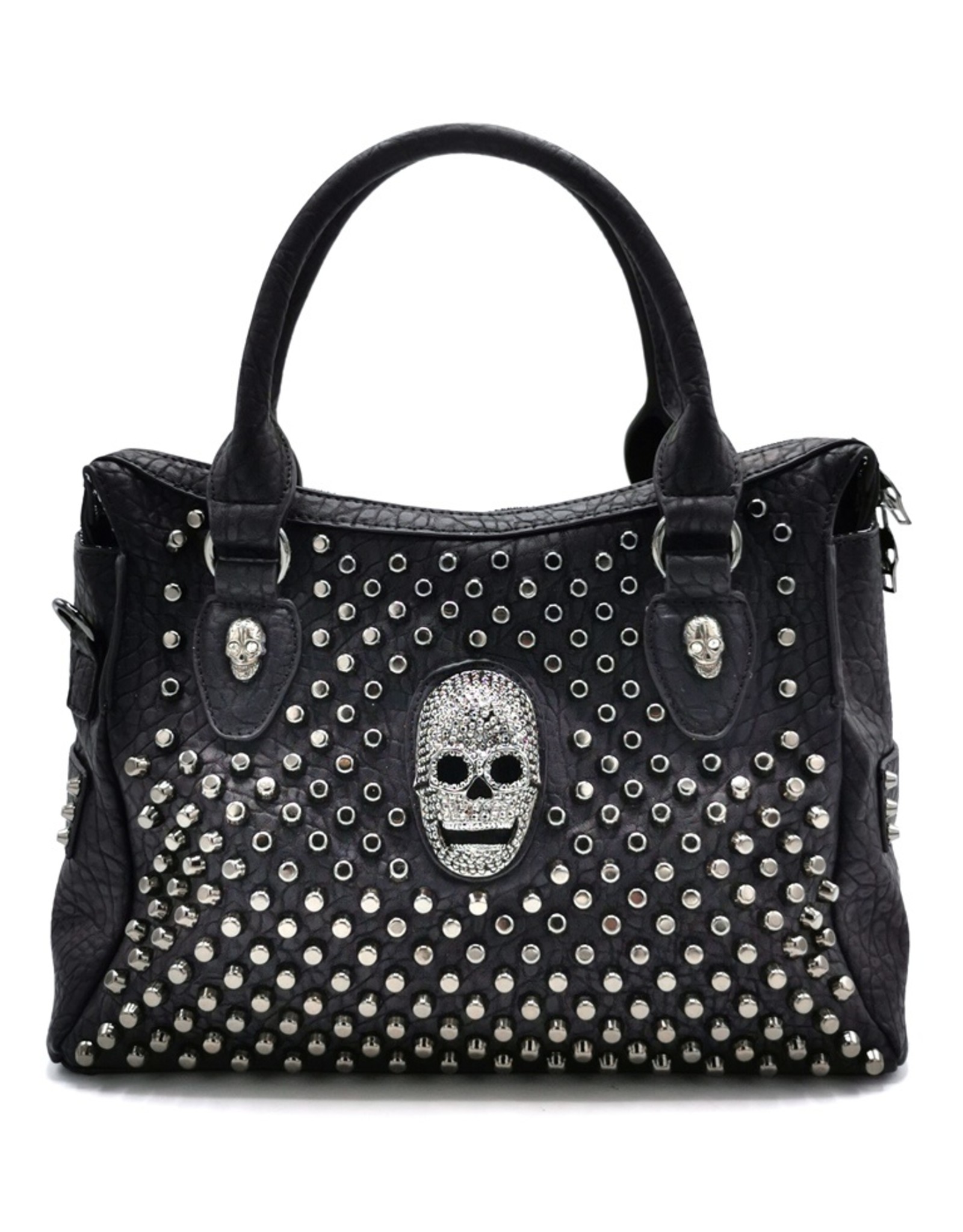 Dark Desire Gothic bags Steampunk bags - Gothic Handbag with metal Skulls and Studs