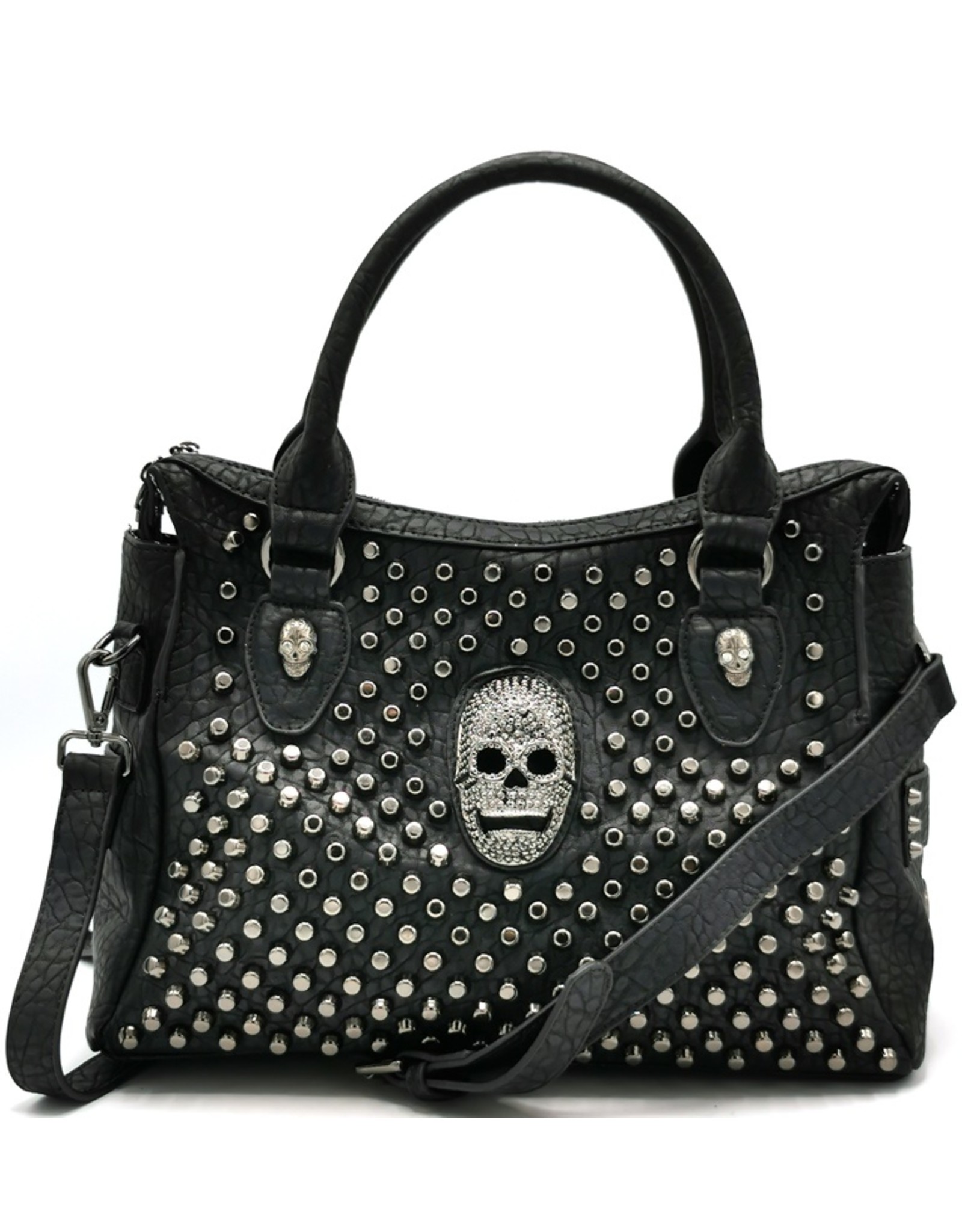 Dark Desire Gothic bags Steampunk bags - Gothic Handbag with metal Skulls and Studs