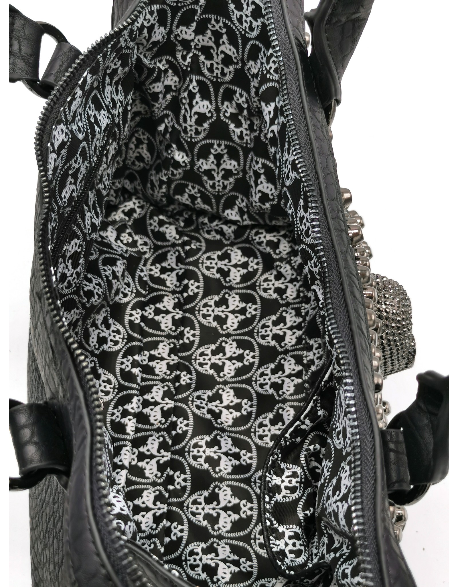 Dark Desire Gothic bags Steampunk bags - Gothic Handbag with metal Skulls and Studs