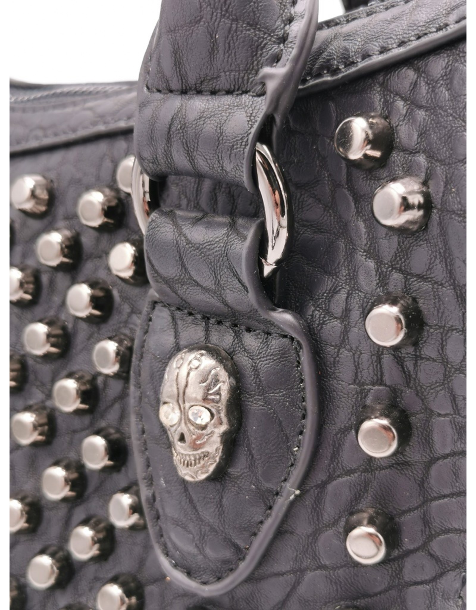 Dark Desire Gothic bags Steampunk bags - Gothic Handbag with metal Skulls and Studs