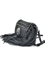 Dark Desire Gothic bags Steampunk bags -  Gothic Shoulder Bag with Metal Skull and Fringes