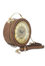Magic Bags Fantasy bags - Clock Handbag- shoulderbag with Working Clock Brown