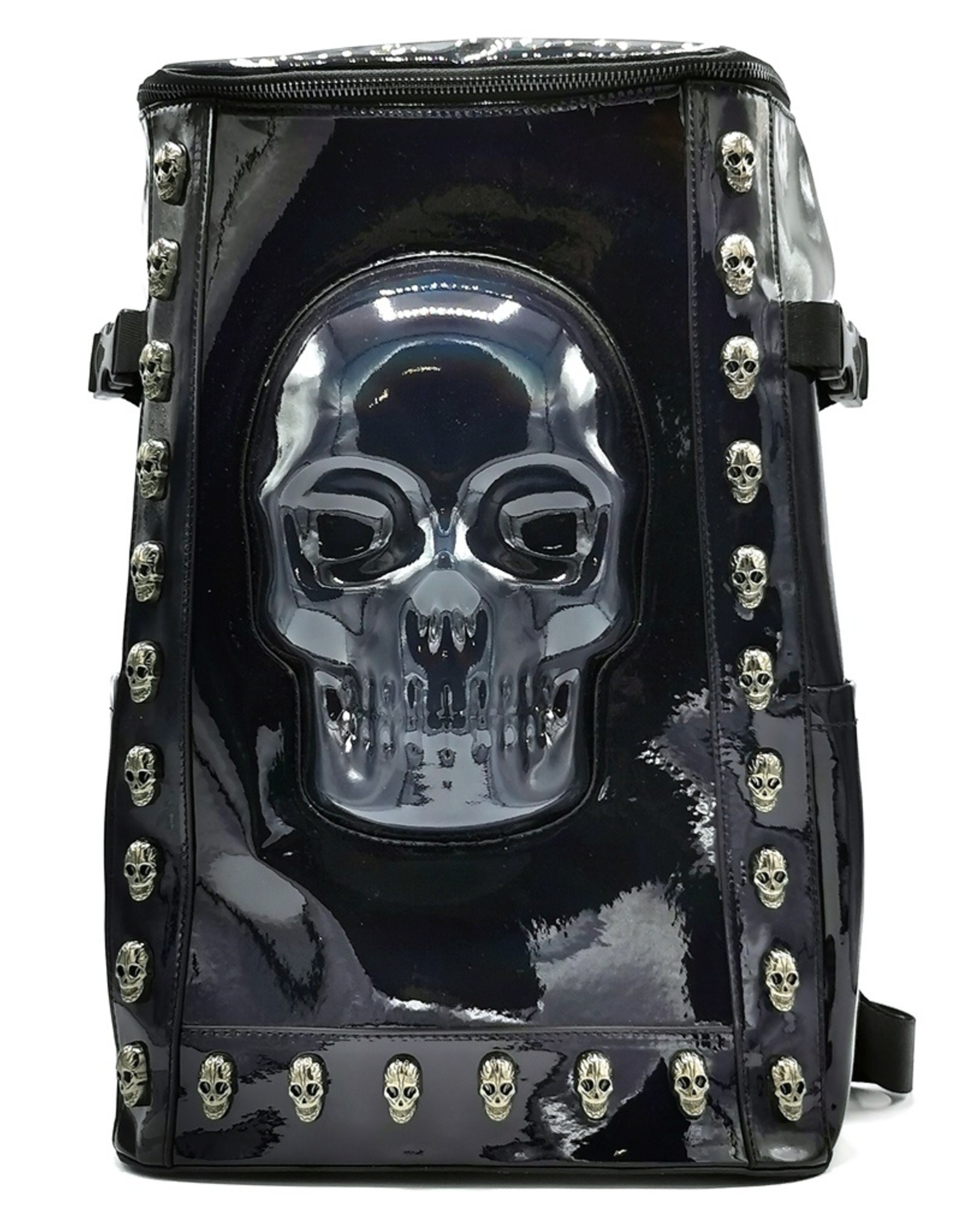 Dark Desire Gothic bags Steampunk bags - Ultimate Skull Backpack XL black lacquer