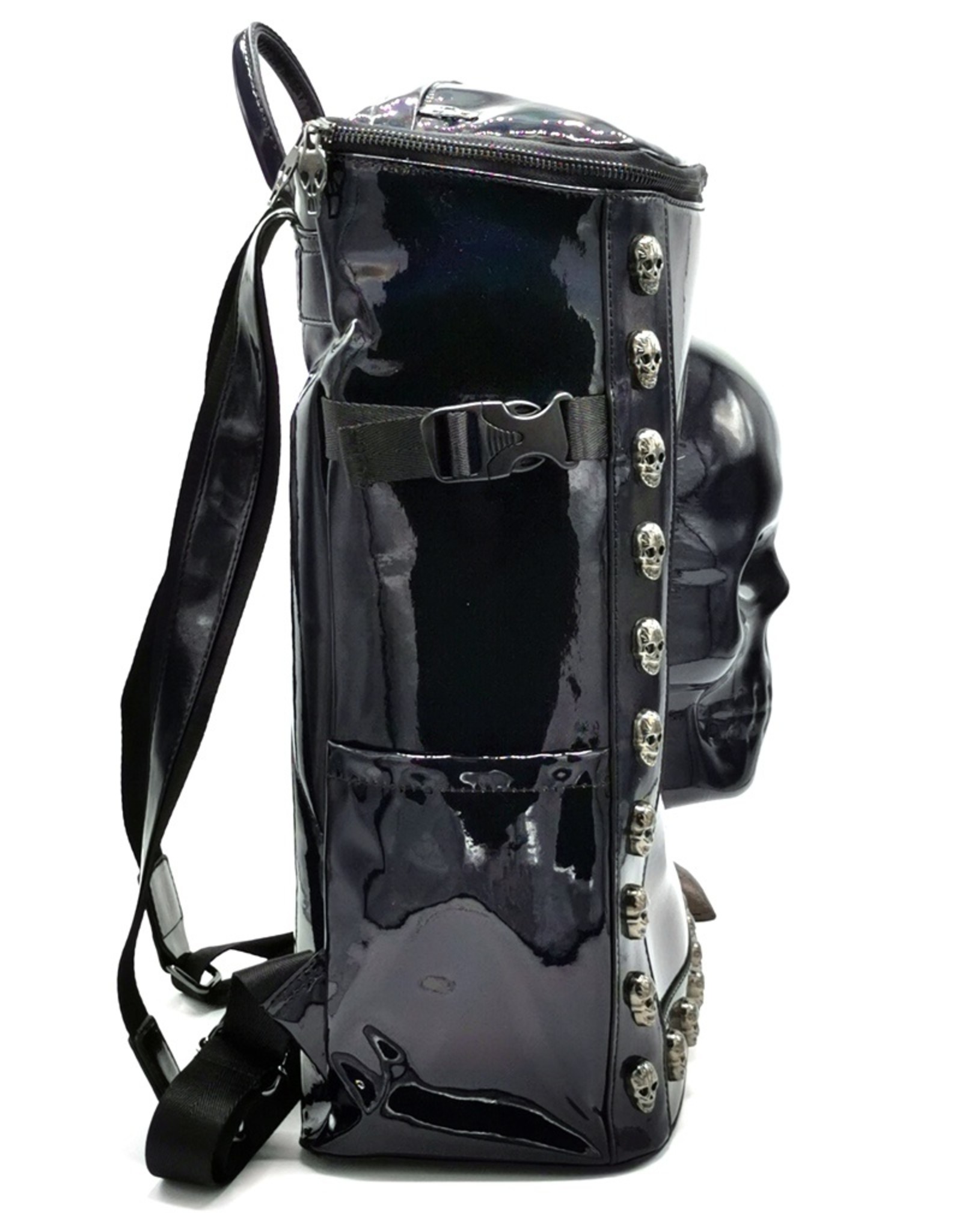 Dark Desire Gothic bags Steampunk bags - Ultimate Skull Backpack XL black lacquer