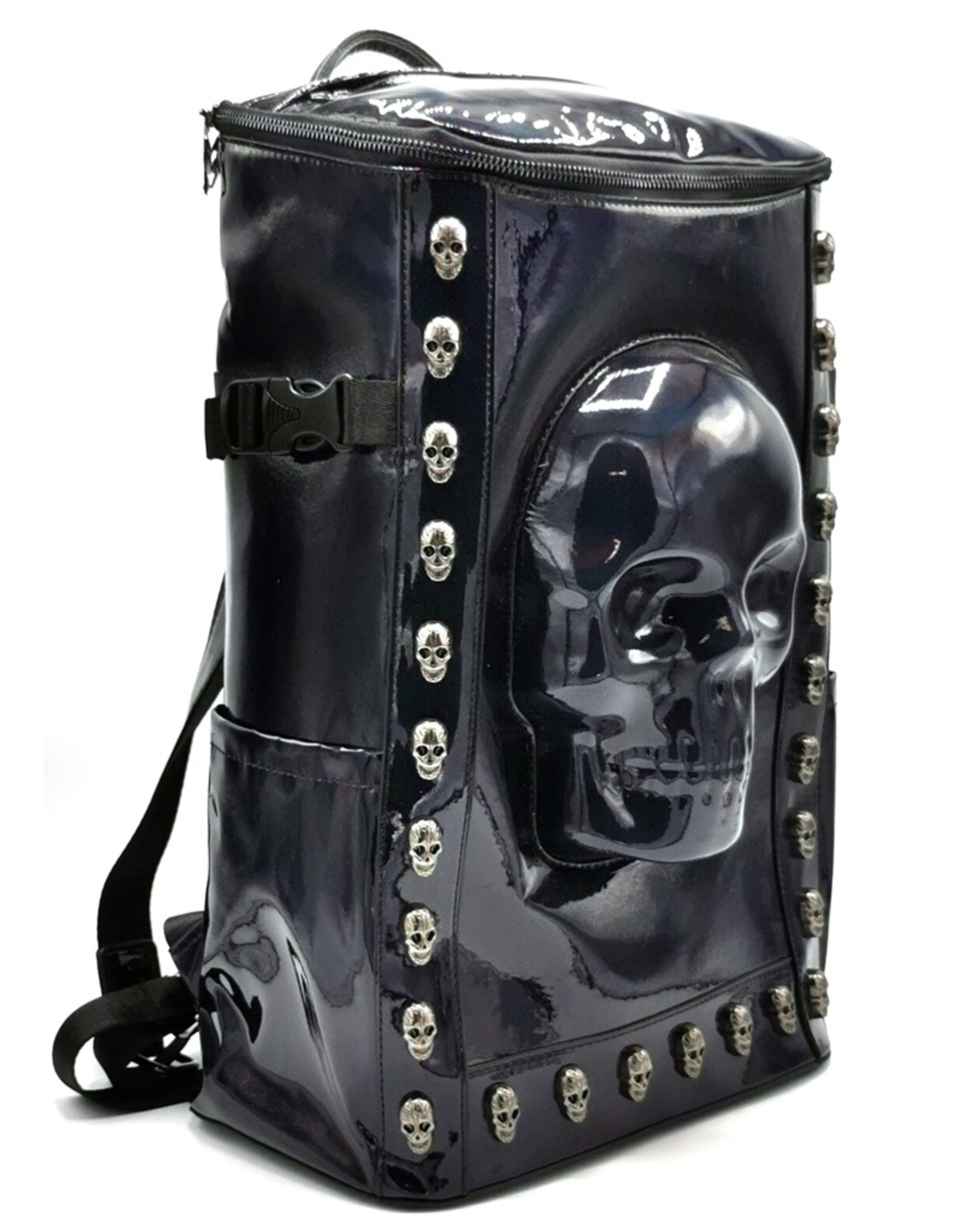 Dark Desire Gothic bags Steampunk bags - Ultimate Skull Backpack XL black lacquer