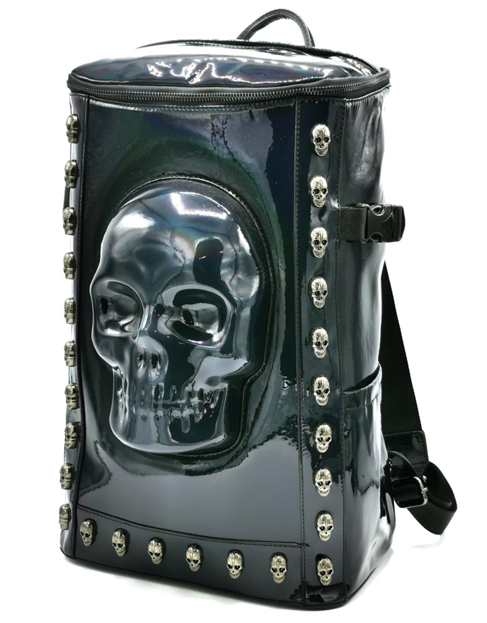 Dark Desire Gothic bags Steampunk bags - Ultimate Skull Backpack XL black lacquer