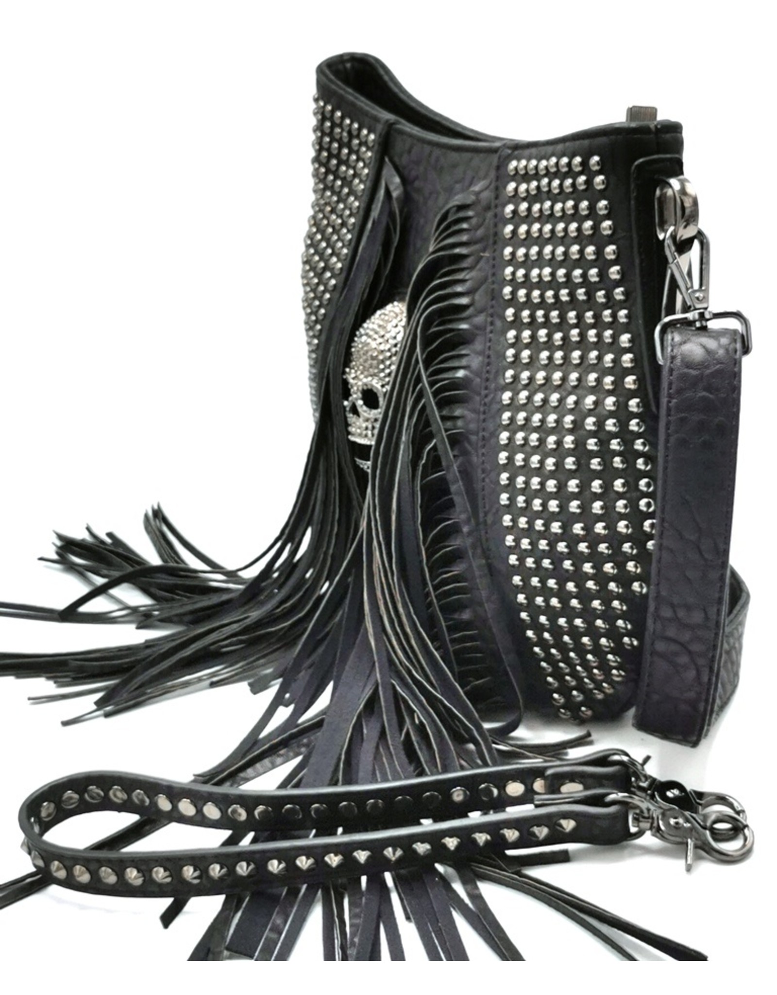 Dark Desire Gothic bags Steampunk bags - Gothic Shoulderbag with Metal Skull Dream Hunter