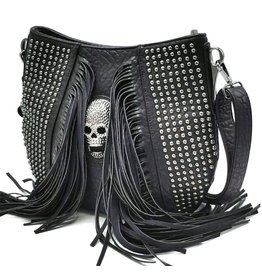 Dark Desire Gothic Shoulderbag with Metal Skull Dream Hunter