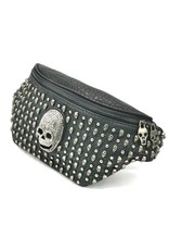 Dark Desire Gothic bags Steampunk bags - Gothic Fanny Bag with Metal Skulls