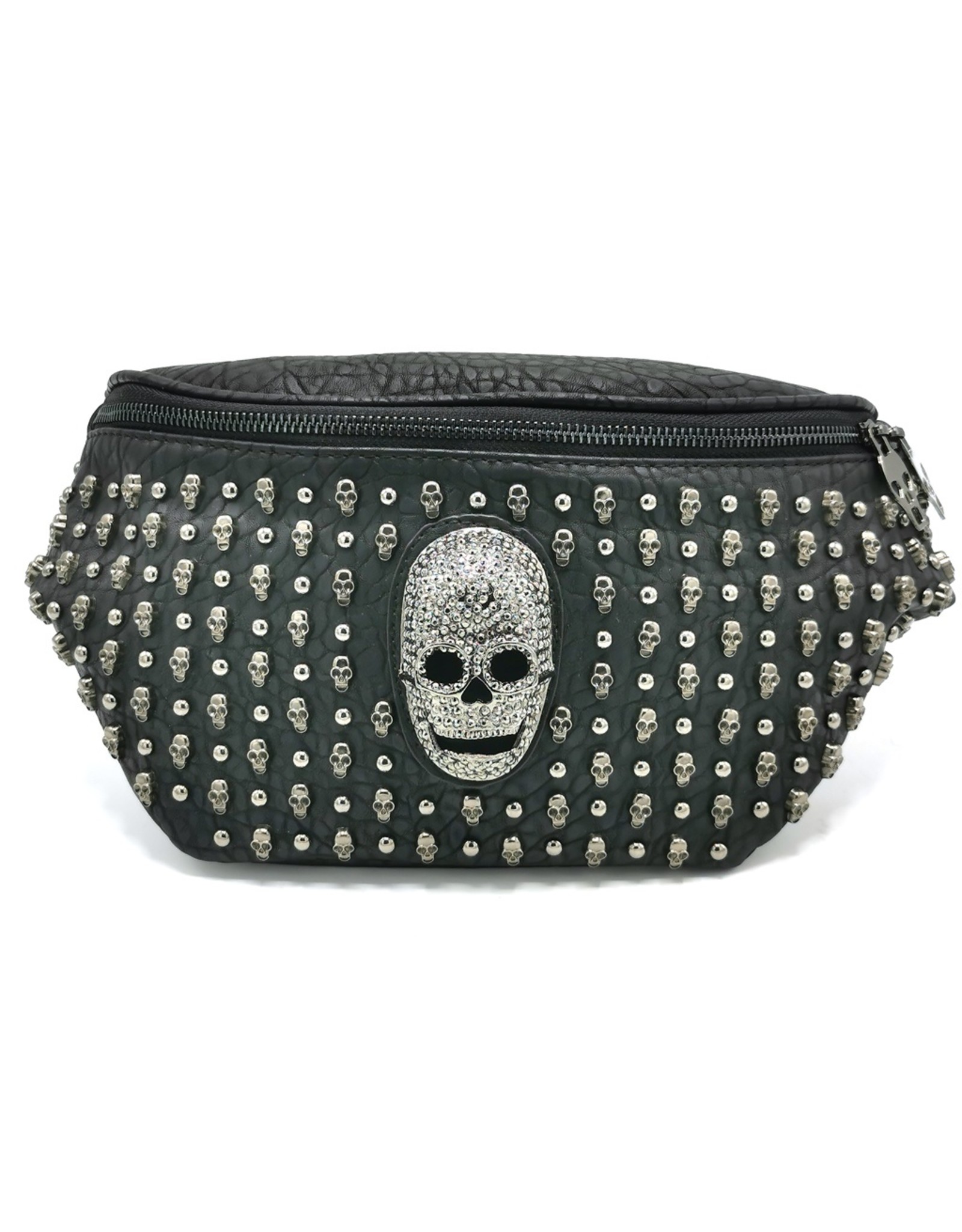 Dark Desire Gothic bags Steampunk bags - Gothic Fanny Bag with Metal Skulls