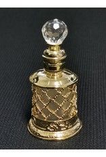 Trukado Miscellaneous - Vintage Mini Perfume Bottle with Crystal Cap gold
