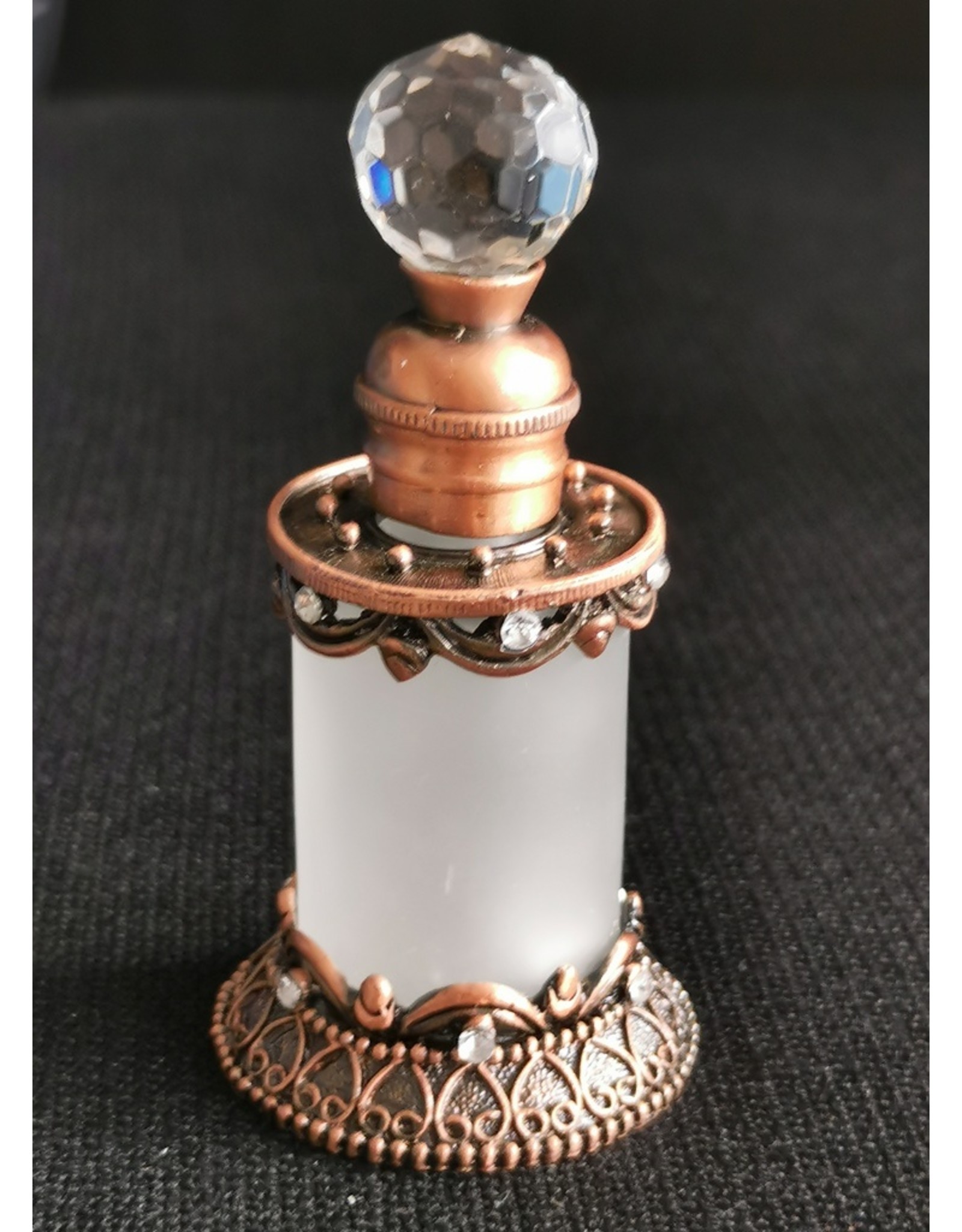 Trukado Miscellaneous - Vintage Mini Perfume Bottle with Crystal and Bronze