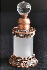 Trukado Miscellaneous - Vintage Mini Perfume Bottle with Crystal and Bronze